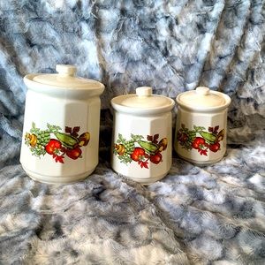 Vintage Ceramic Kitchen Canister Set